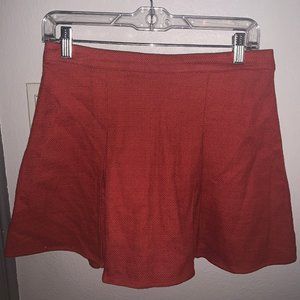 Pleated Orange/Red Skirt